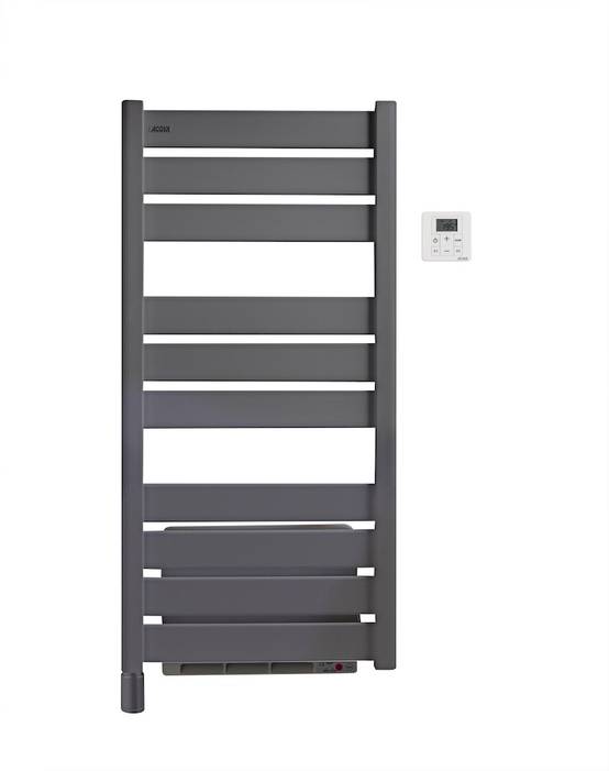 Sèche-serviettes électrique soufflant – Madras Air gris anthracite – 500 + 1000 W – 109,4 x 50 cm