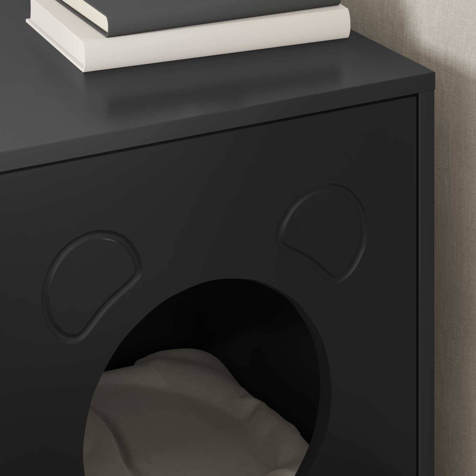 Vidaxl - Maison pour chat Noir 42,5 x 40 x 53 cm Bois d'ingénierie vidaXL 8000672 - Image 5