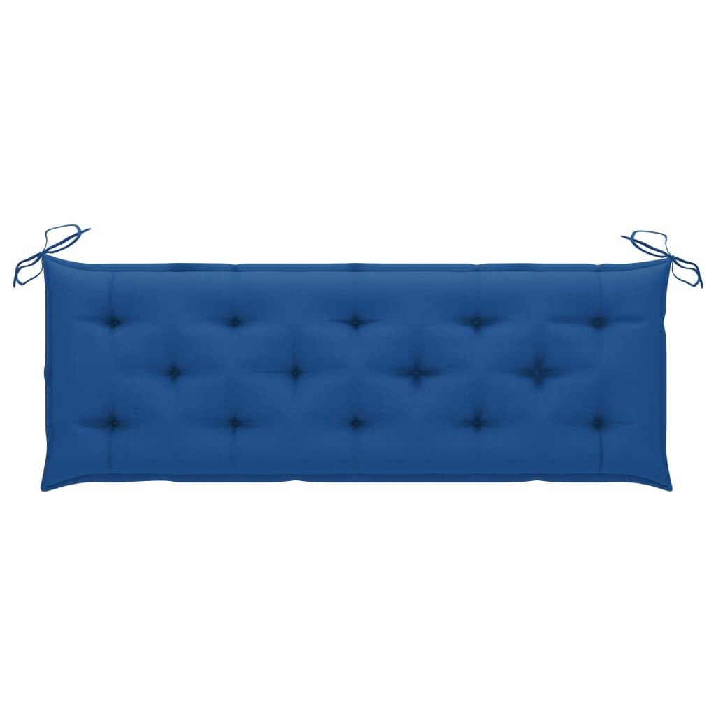 Helloshop26 - Banc de jardin meuble de patio d'extérieur terrasse empilable et coussin 159 cm bois de teck massif - Imagen 4