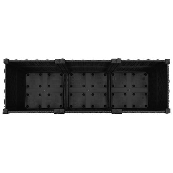 Grand carré potager surélevé 120 cm en polypropylène pour plantations Noir – ComfortXL Outdoor Living - Image 6