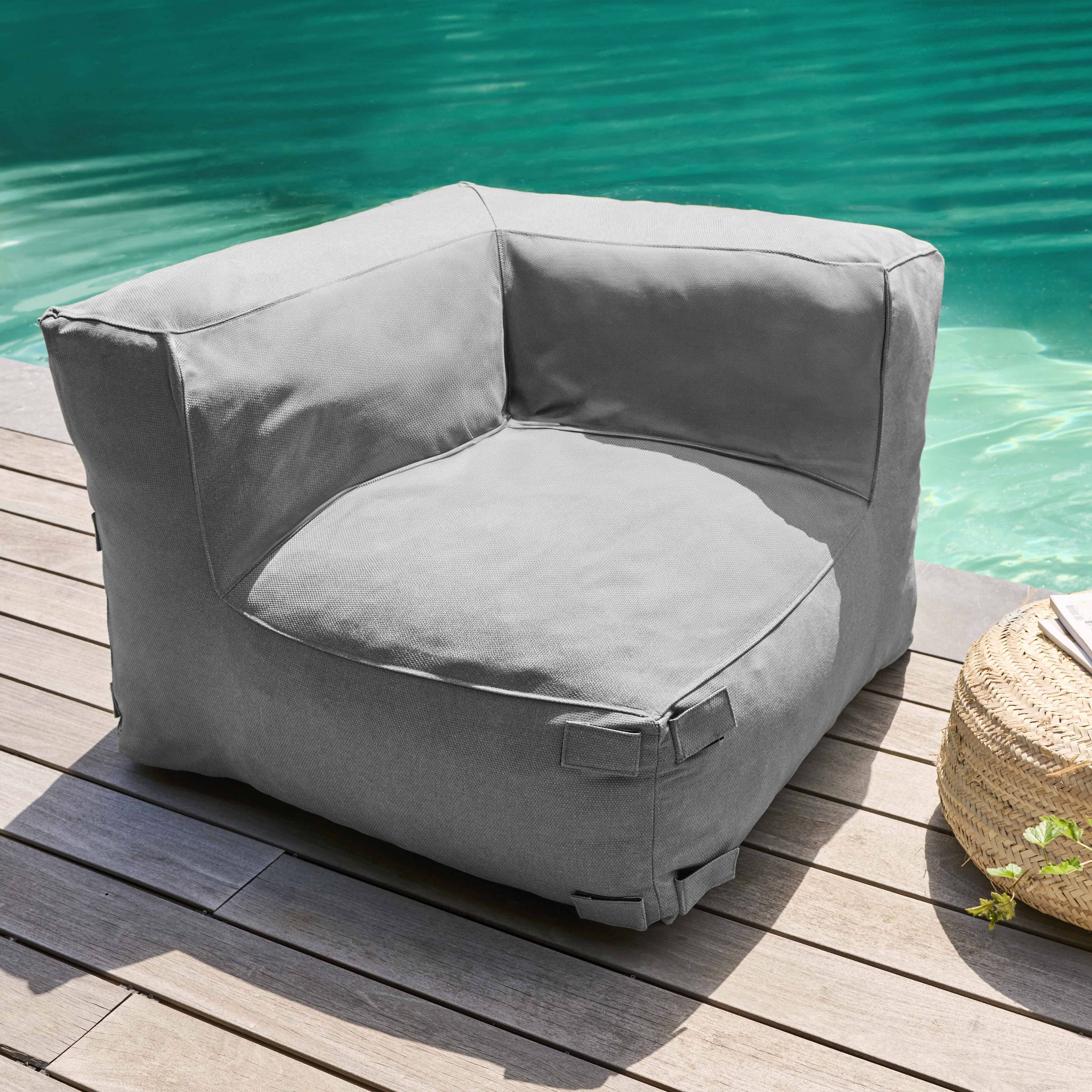 Oviala - Canapé de jardin modulable 4 places gris Mixi - Oviala - Imagen 4