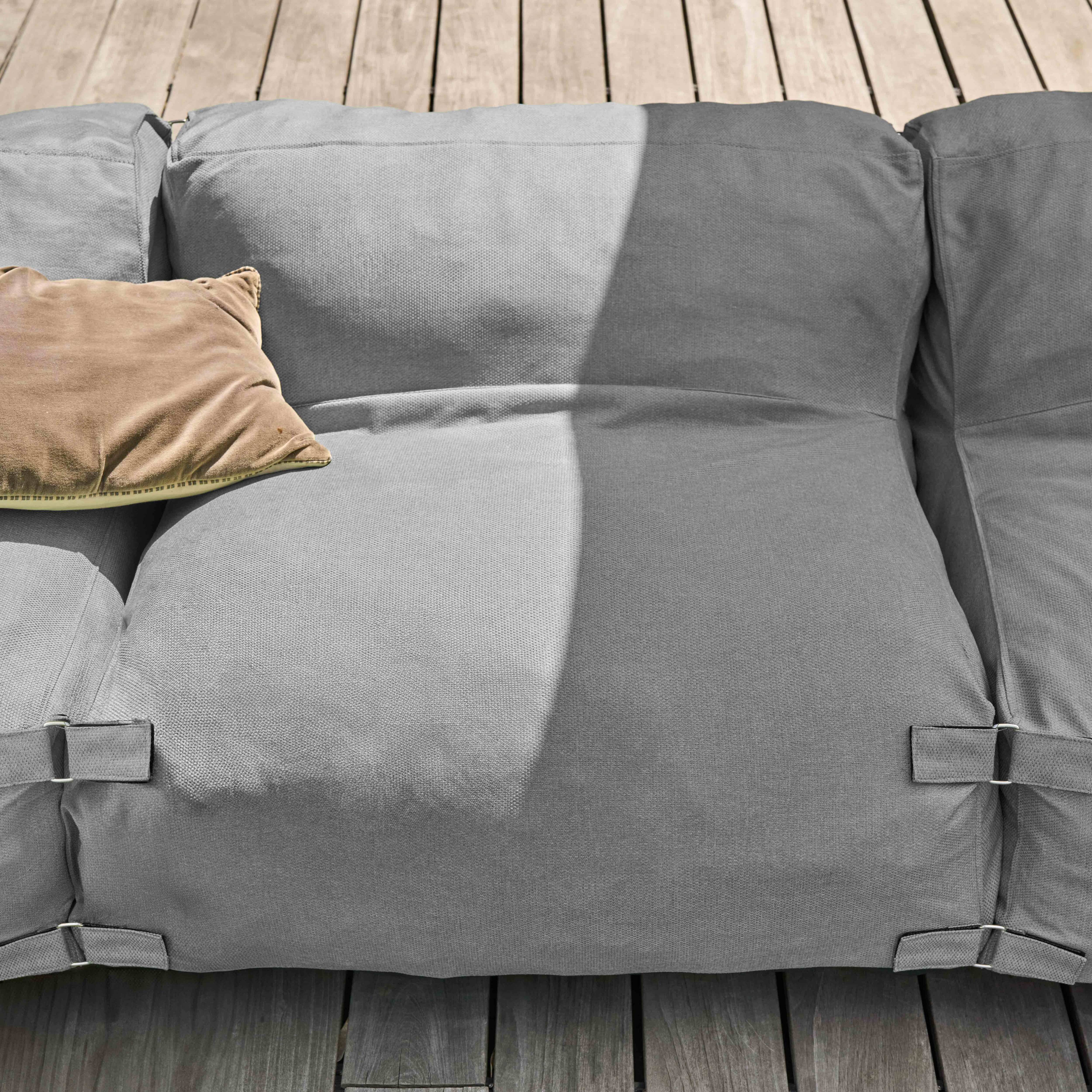 Oviala - Canapé de jardin modulable 4 places gris Mixi - Oviala - Imagen 5