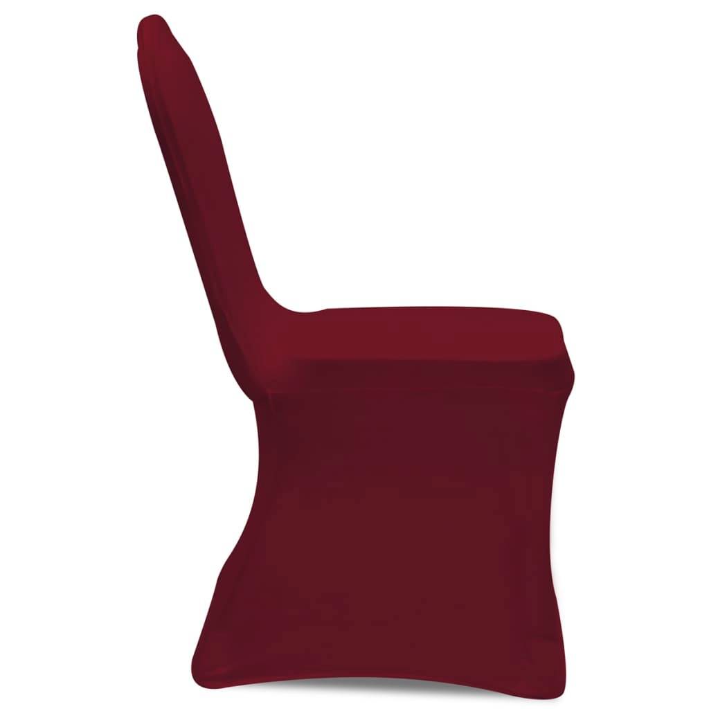 Housse pour chaises - Housse de protection bordeaux extensible 6 pièces PC109 - Image 4