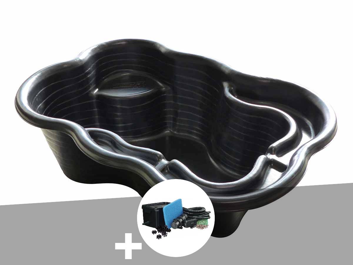 Ubbink - Bassin préformé Iris SI 1,09 m? 240 L + filtre de berge/gravitaire Ubbink