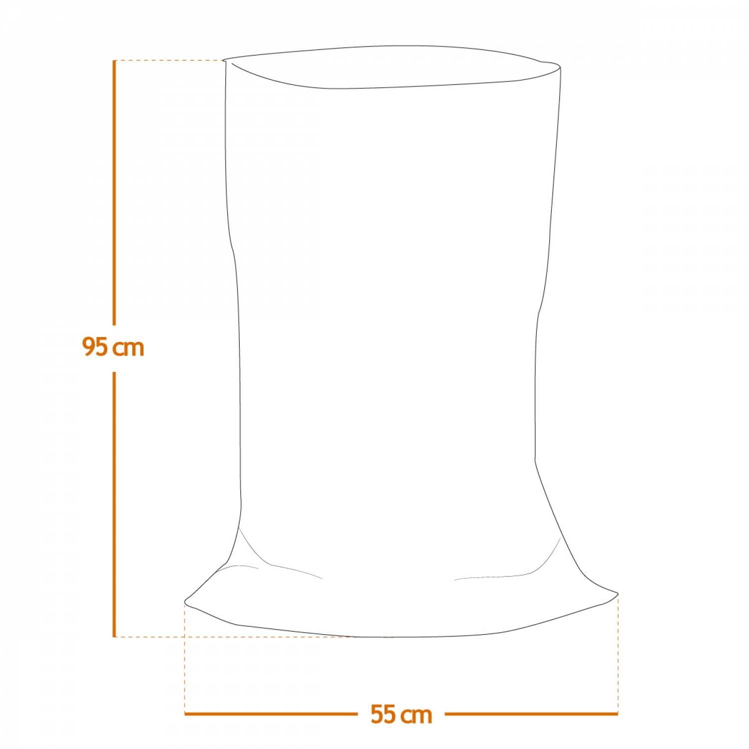 Lot de 5 sacs à gravats réutilisables en polypropylène haute qualité - 55 Kg - Blanc - Linxor - Image 2