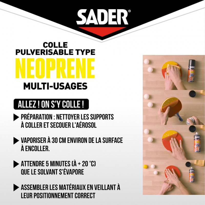 Sader - SADER Pack de 3 Colles multi-usages pulvérisable type néoprène 500ml - Image 5