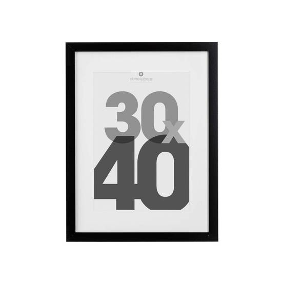 Atmosphera - Cadre photo bois "Eva" noir 30x40cm - Atmosphera Créateur d'intérieur - Image 1