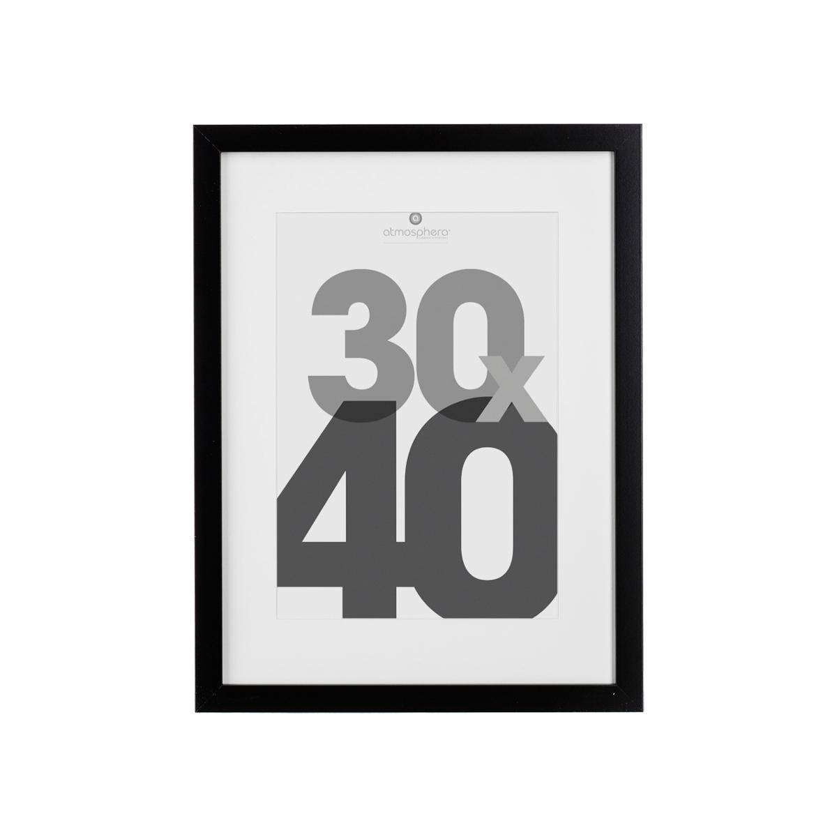 Atmosphera - Cadre photo bois "Eva" noir 30x40cm - Atmosphera Créateur d'intérieur - Imagen 1
