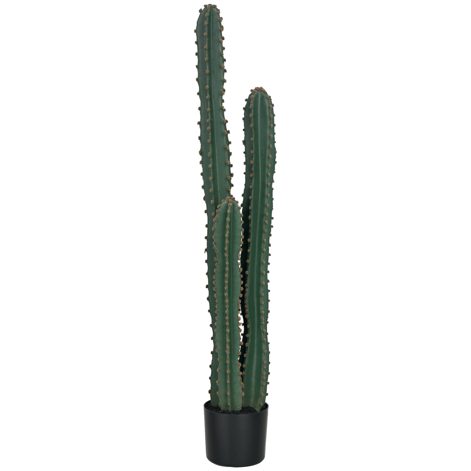 Grand cactus artificiel réaliste grande plante artificielle Ø18x120 cm vert