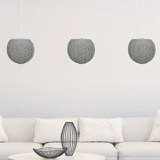 SUSPENSION INTERIEUR GRISE 20CM M6 - Image 3