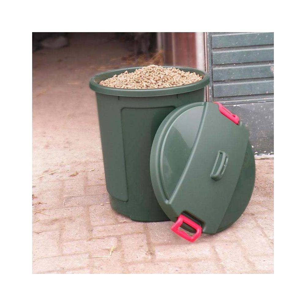 Sunware - Poubelle de jardin couvercle et poignées 75 L Megano Vert- plastique - Imagen 2