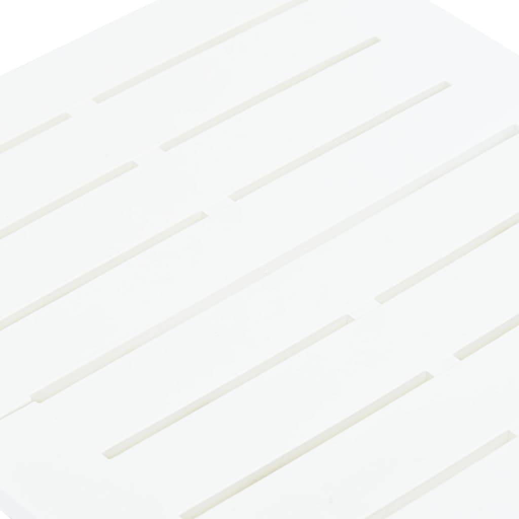 Table d'extérieur pliable - Table de jardin blanc 45x43x50 cm plastique - Image 6