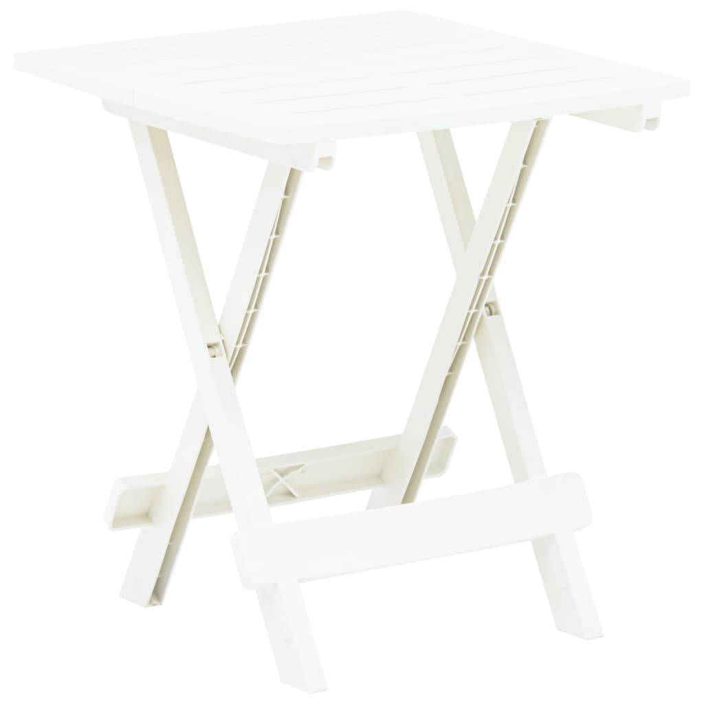 Table d'extérieur pliable - Table de jardin blanc 45x43x50 cm plastique - Image 2
