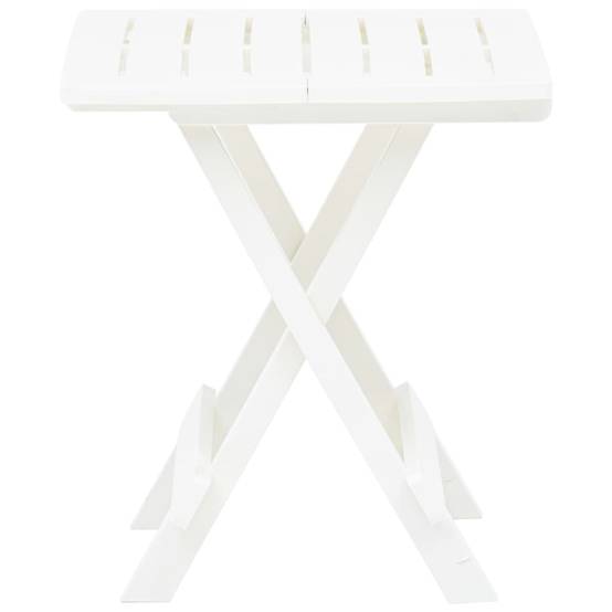 Table d'extérieur pliable - Table de jardin blanc 45x43x50 cm plastique - Image 3