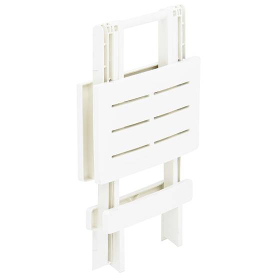 Table d'extérieur pliable - Table de jardin blanc 45x43x50 cm plastique - Image 4
