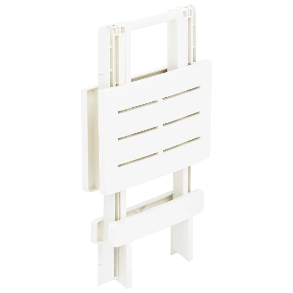 Table d'extérieur pliable - Table de jardin blanc 45x43x50 cm plastique - Image 4