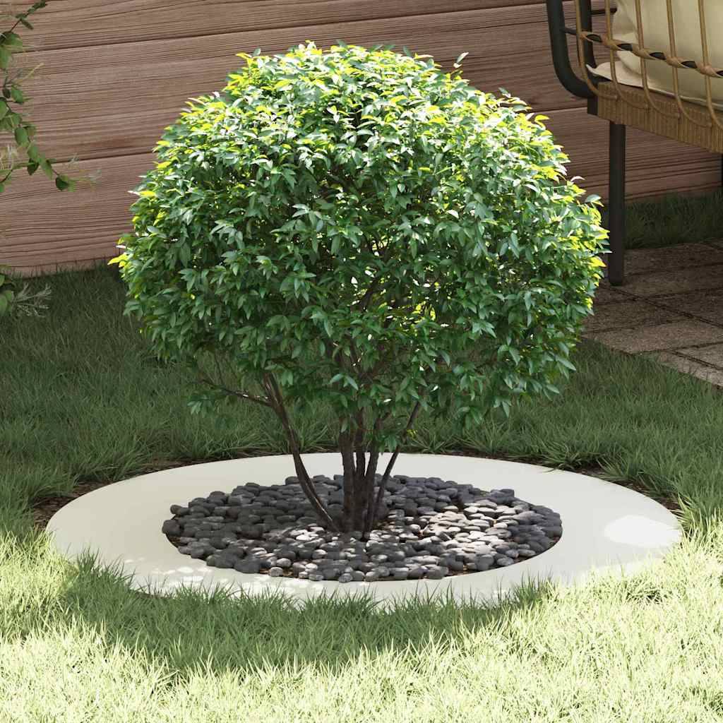 Vidaxl - adapté pour anneau d'arbre plat Blanc Ø50/80 cm Acier vidaXL 873692 - Image 1