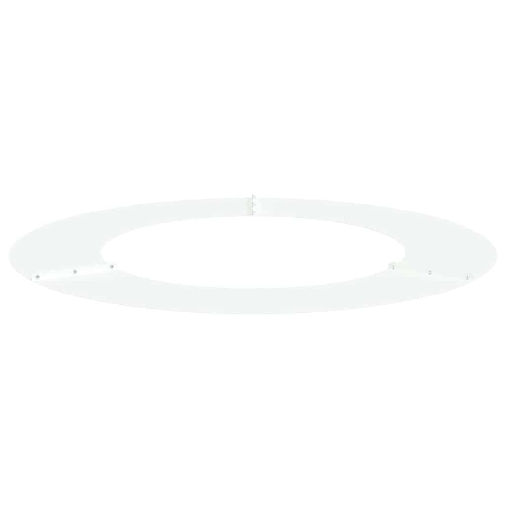 Vidaxl - adapté pour anneau d'arbre plat Blanc Ø50/80 cm Acier vidaXL 873692 - Image 5