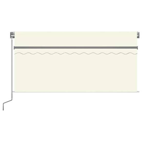 Auvent Rétractable Manuel avec Store et Éclairage LED pour Jardin et Balcon Crème 3,5x2,5m – ComfortXL Outdoor Living - Image 3