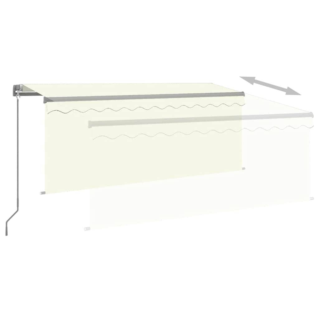 Auvent Rétractable Manuel avec Store et Éclairage LED pour Jardin et Balcon Crème 3,5x2,5m – ComfortXL Outdoor Living - Image 4