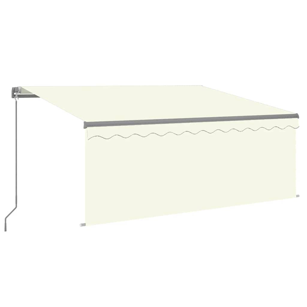 Auvent Rétractable Manuel avec Store et Éclairage LED pour Jardin et Balcon Crème 3,5x2,5m – ComfortXL Outdoor Living - Image 2