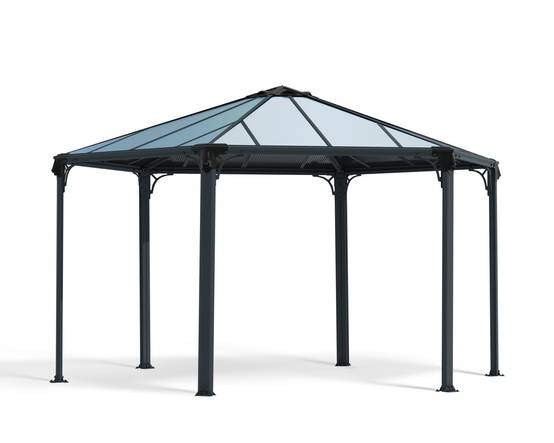 Canopia by Palram - Canopia Tonnelle de jardin hexagonale Monacom² 3,6X4 Grise - Imagen 1