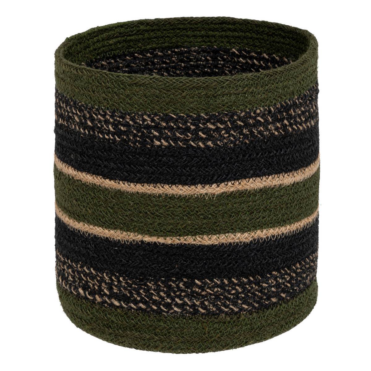 Lot de 3 Paniers de rangement en Jute colorée D 27 D 24 et D 21 cm - Imagen 4