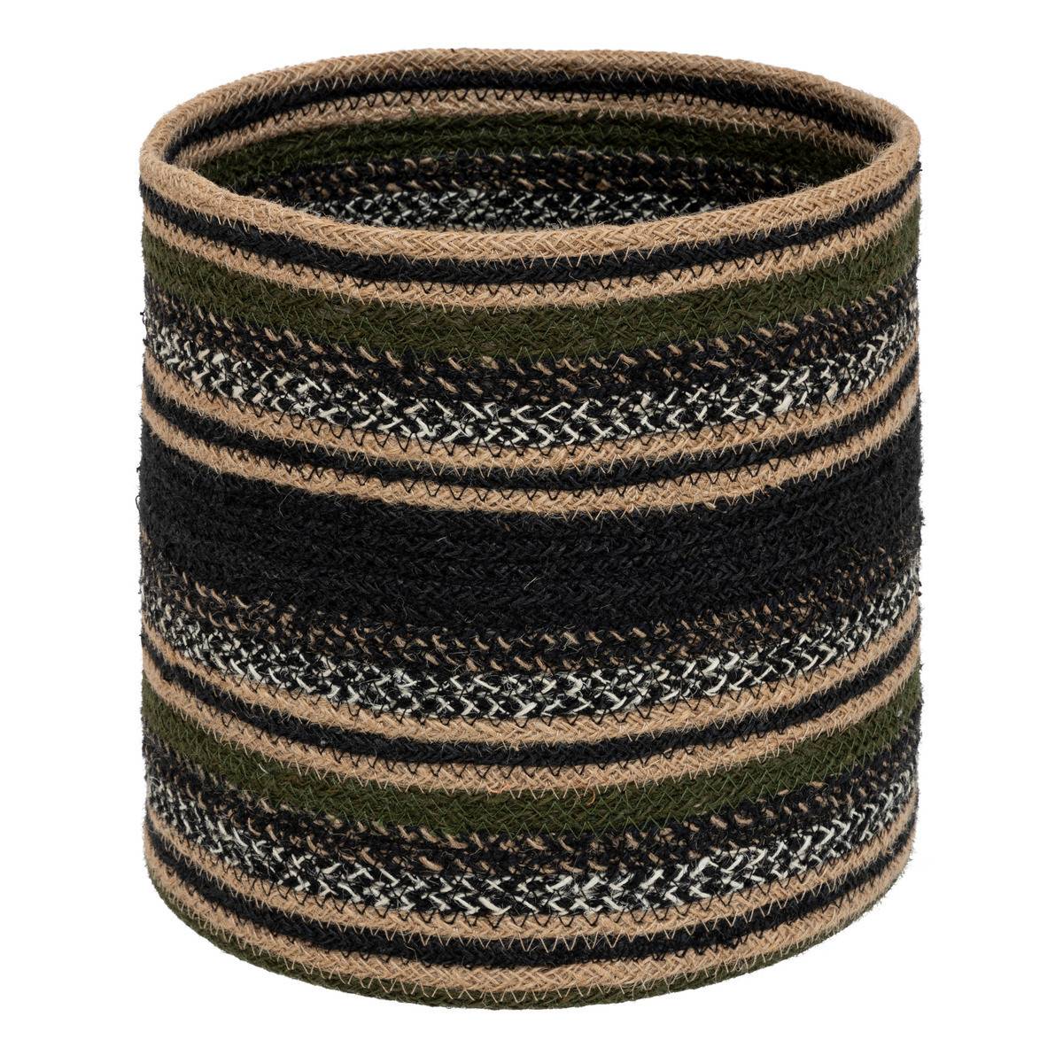 Lot de 3 Paniers de rangement en Jute colorée D 27 D 24 et D 21 cm - Imagen 3