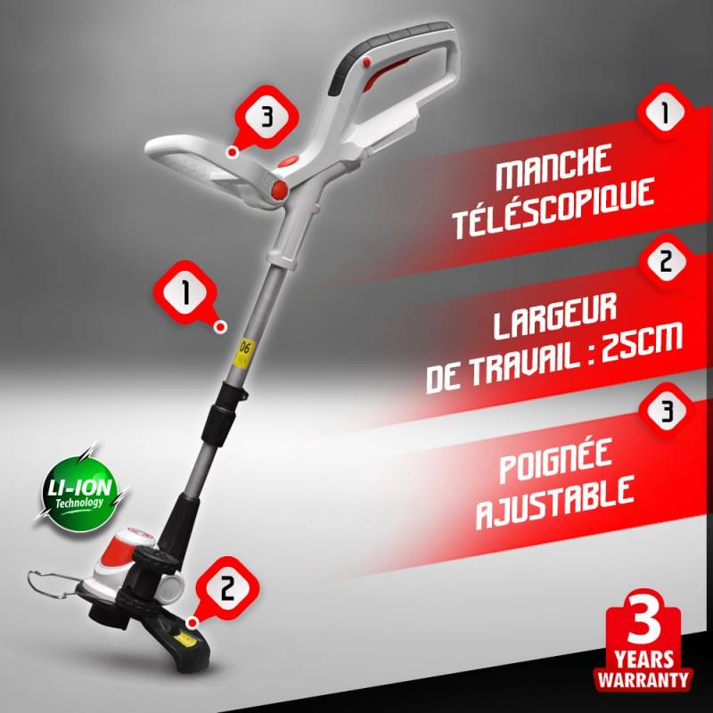 Elem Garden Technic - Kit tondeuse à batterie, coupe-bordures, souffleur TCB20V-2XLI2AF - Image 4