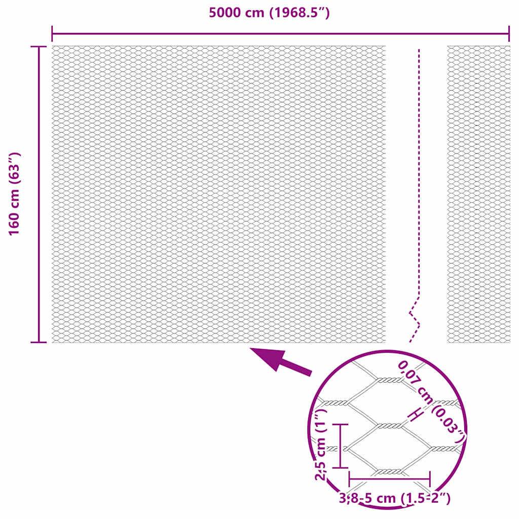 Clôture hexagonale PVC Gris 50 x 1,6 m, Poids :11.5kg - PANGIVO - Image 9