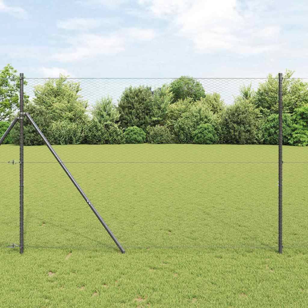 Clôture hexagonale PVC Gris 50 x 1,6 m, Poids :11.5kg - PANGIVO - Image 1