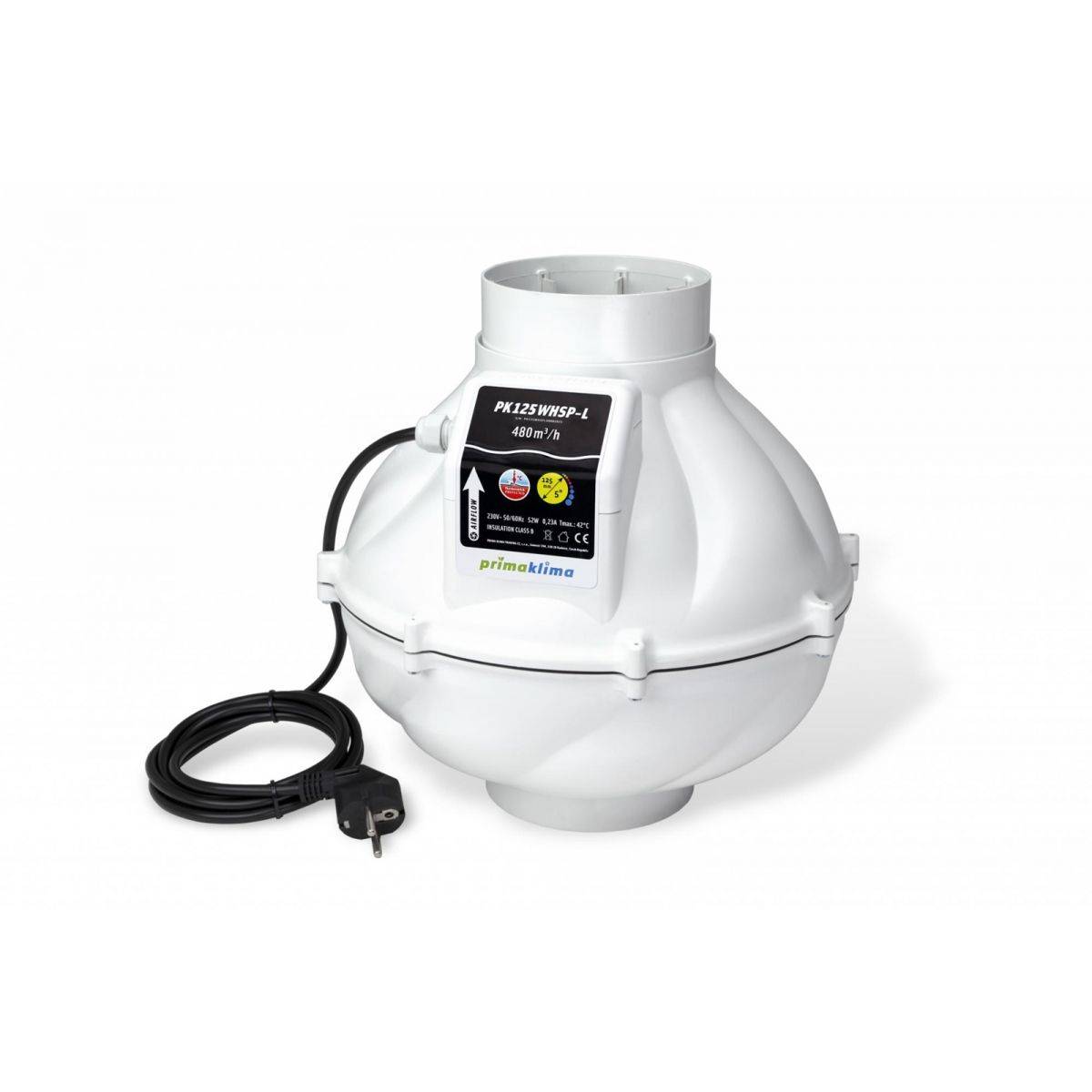 Extracteur Prima Klima WHSP insonorisé Ø 125mm - 480m3/h - Image 1