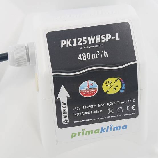 Extracteur Prima Klima WHSP insonorisé Ø 125mm - 480m3/h - Image 2