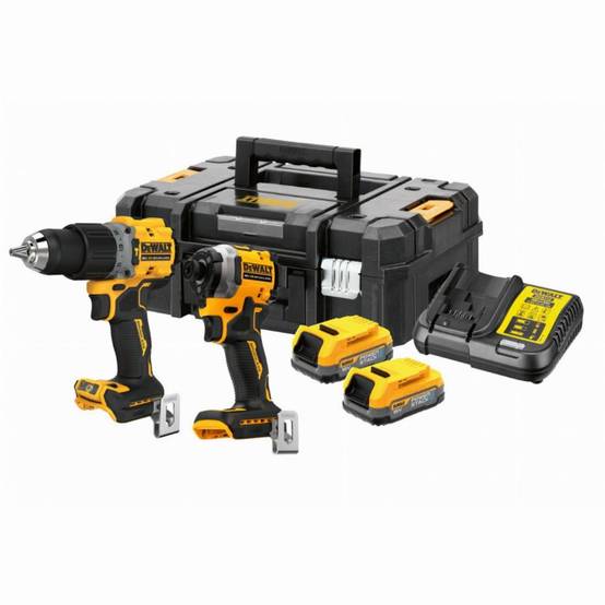 Pack perceuse visseuse à percussion + visseuse à chocs 18V - DEWALT avec 2 batteries 1,7Ah chargeur - TSTAK - DCK2050E2T-QW - Image 2