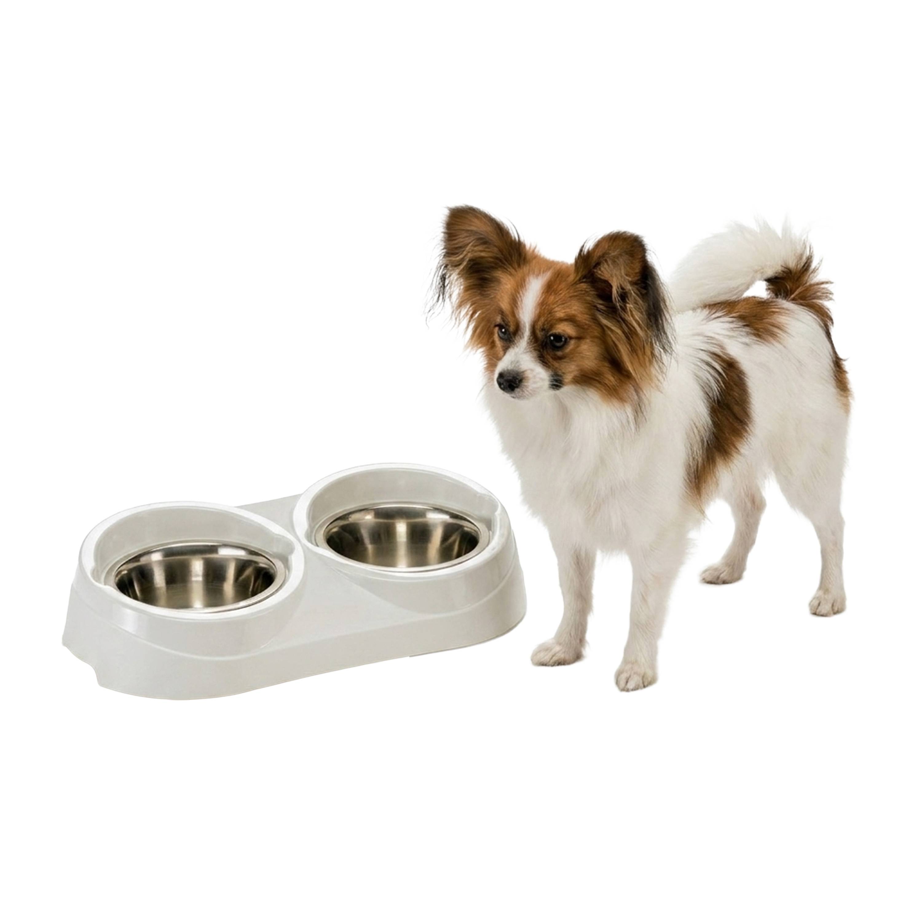 Ferplast - Ferplast Support de gamelle pour chien Duo Feed avec 2 gamelles en acier inoxydable - Système de double alimentation, Antidérapant et écologique pour - Imagen 4