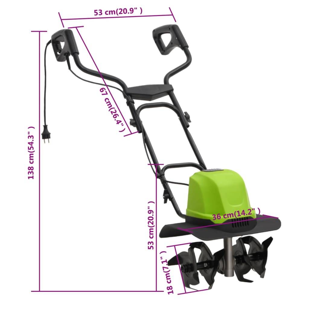 Vidaxl - Motoculteur de jardin à 4 lames électrique 800 W vidaXL 93806 - Image 3