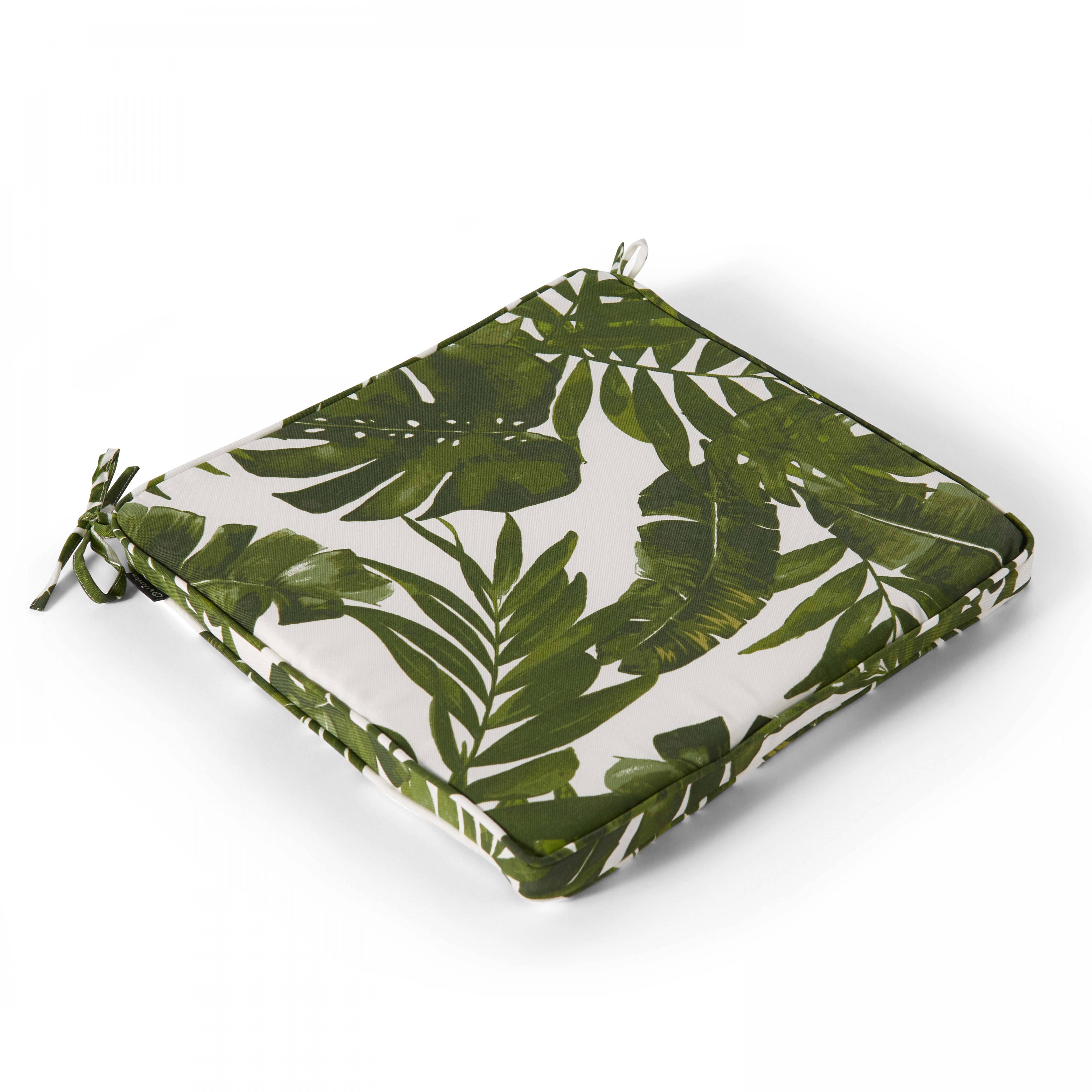 Oviala - Lot de 4 galettes de chaise polyester jungle 40x40x3 cm Paita - Oviala - Imagen 2