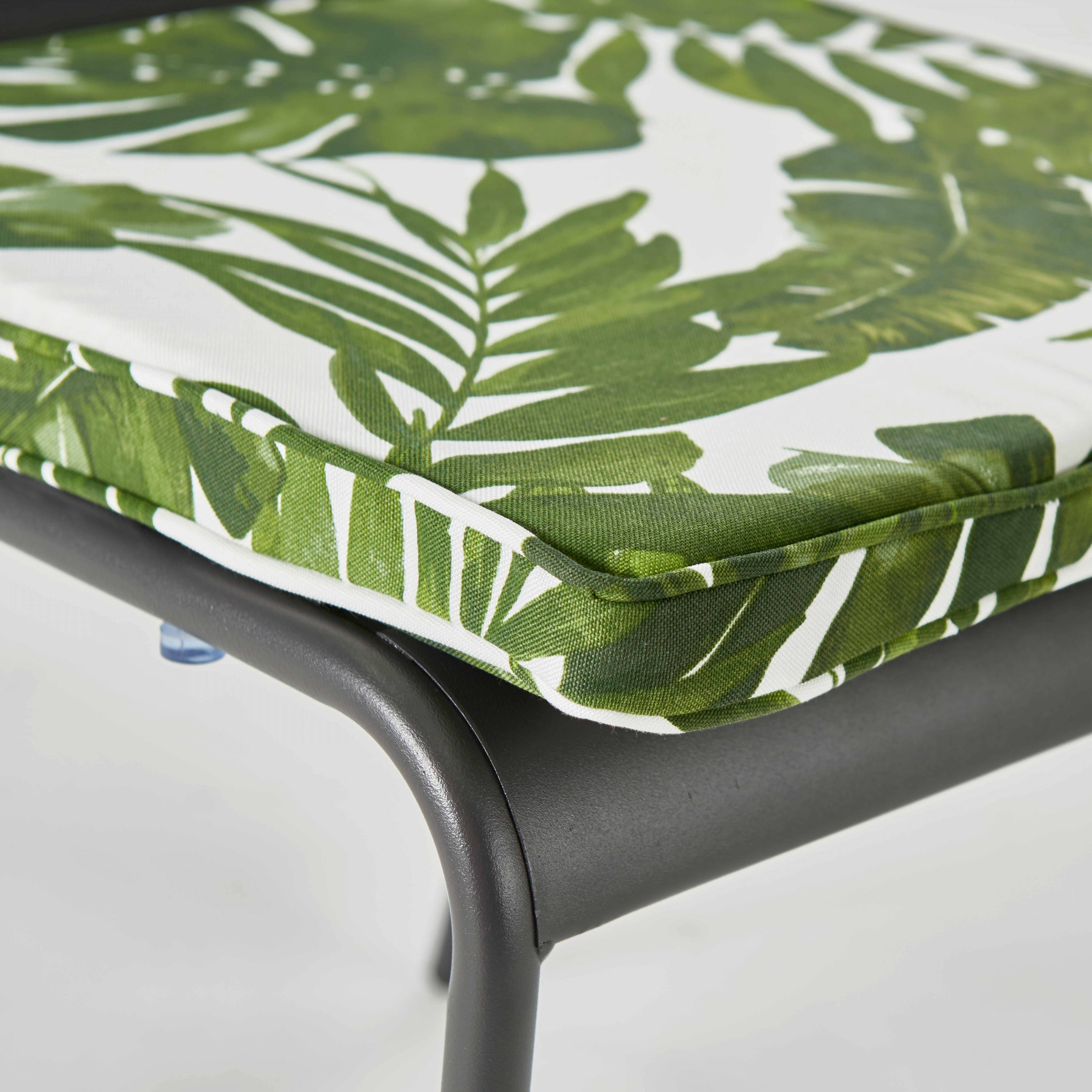 Oviala - Lot de 4 galettes de chaise polyester jungle 40x40x3 cm Paita - Oviala - Imagen 4