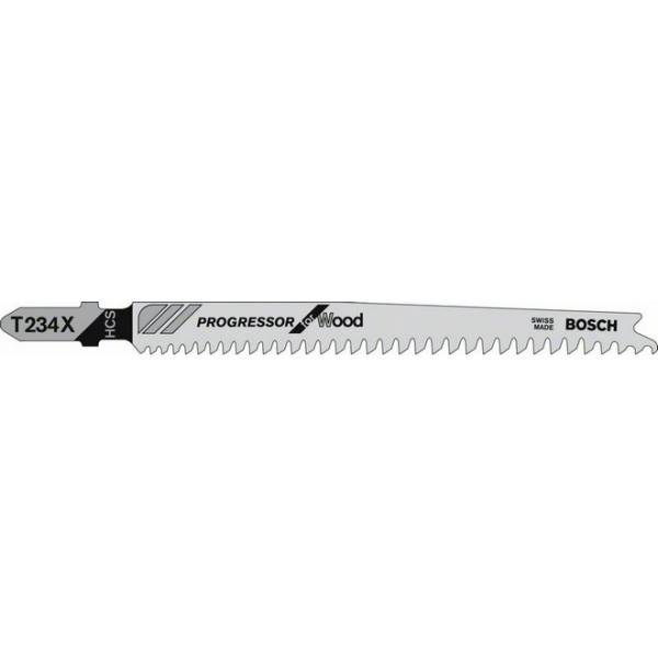 Bosch Professional - Carte de 5 Lames Bois BOSCH HCS Rectifiee Progressor T234X - 2608633528 - Imagen 1