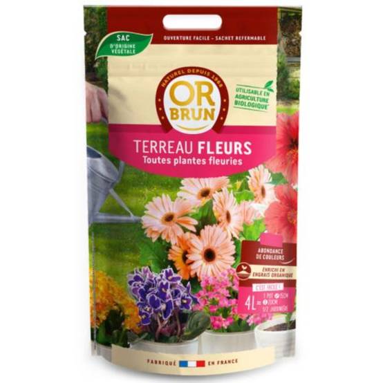 Or Brun - Or brun - Terreau pour fleurs - 4L - Image 1