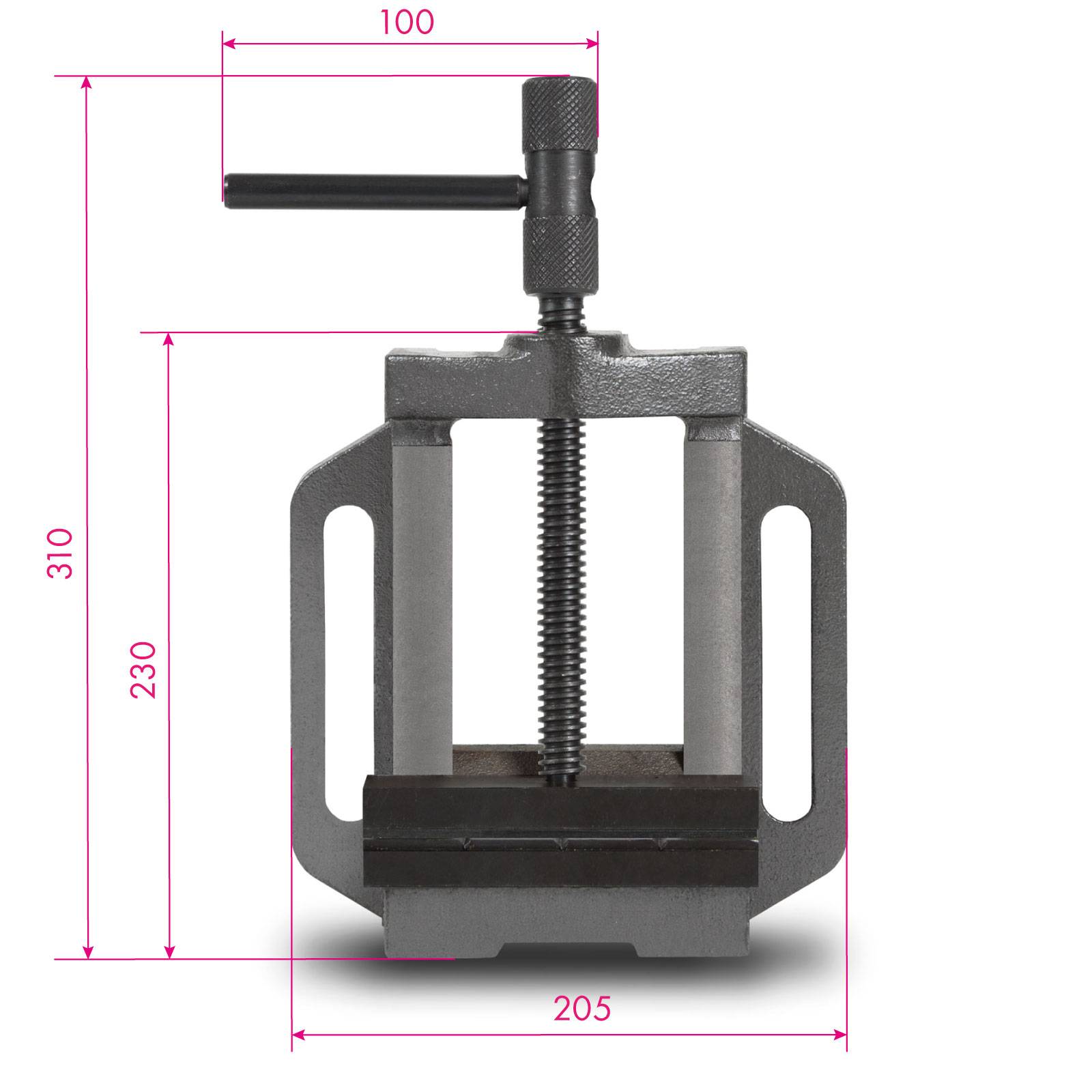 EBERTH Etau perceuse colonne en fonte grise et acier, Largeur des mâchoires 150mm, Largeur de serrage maximale 129mm - Imagen 5