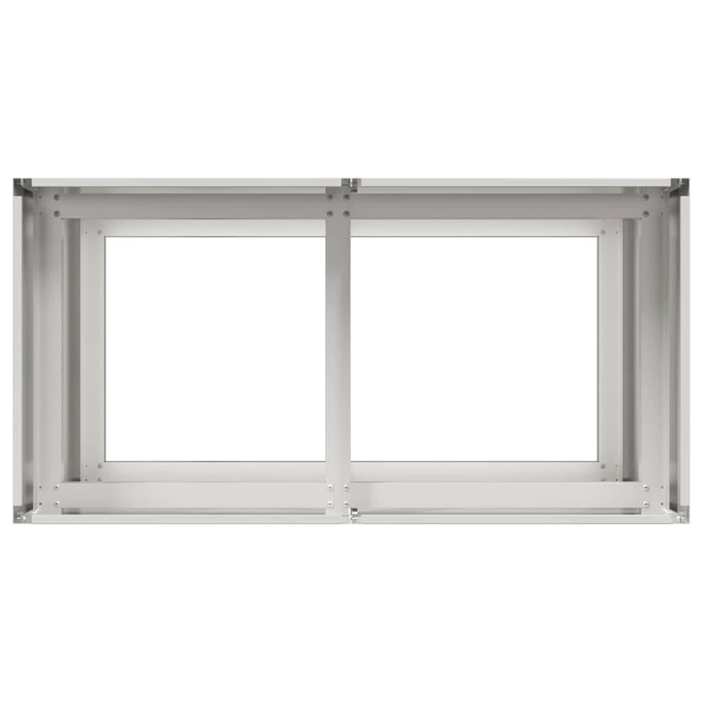 Jardinière acier inoxydable argenté 80 x 40 x 80 cm, Poids:12.15kg - PANGIVO - Image 5