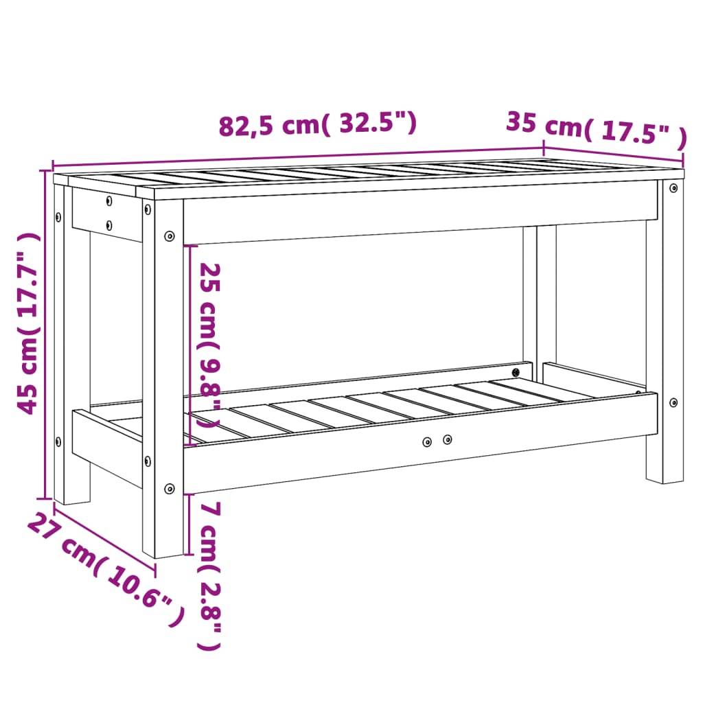 Maison Chic - Banc de jardin - Banc d'extérieur - Banquette blanc 82,5x35x45 cm bois massif de pin - Imagen 9