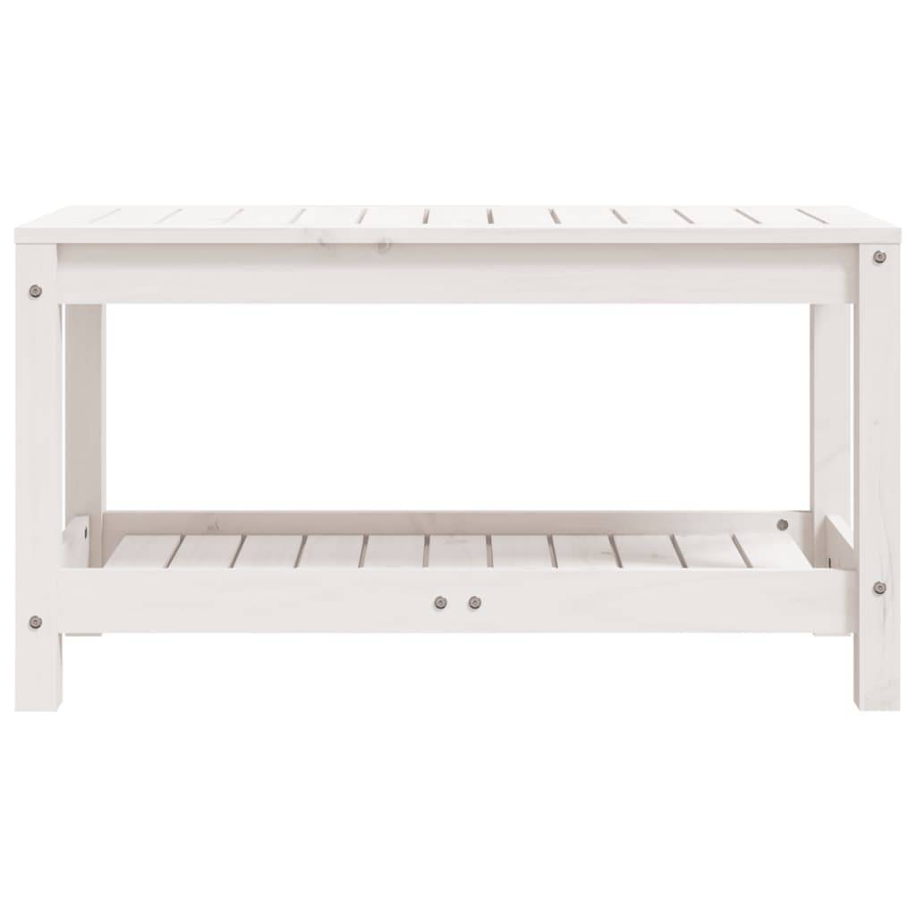 Maison Chic - Banc de jardin - Banc d'extérieur - Banquette blanc 82,5x35x45 cm bois massif de pin - Imagen 4