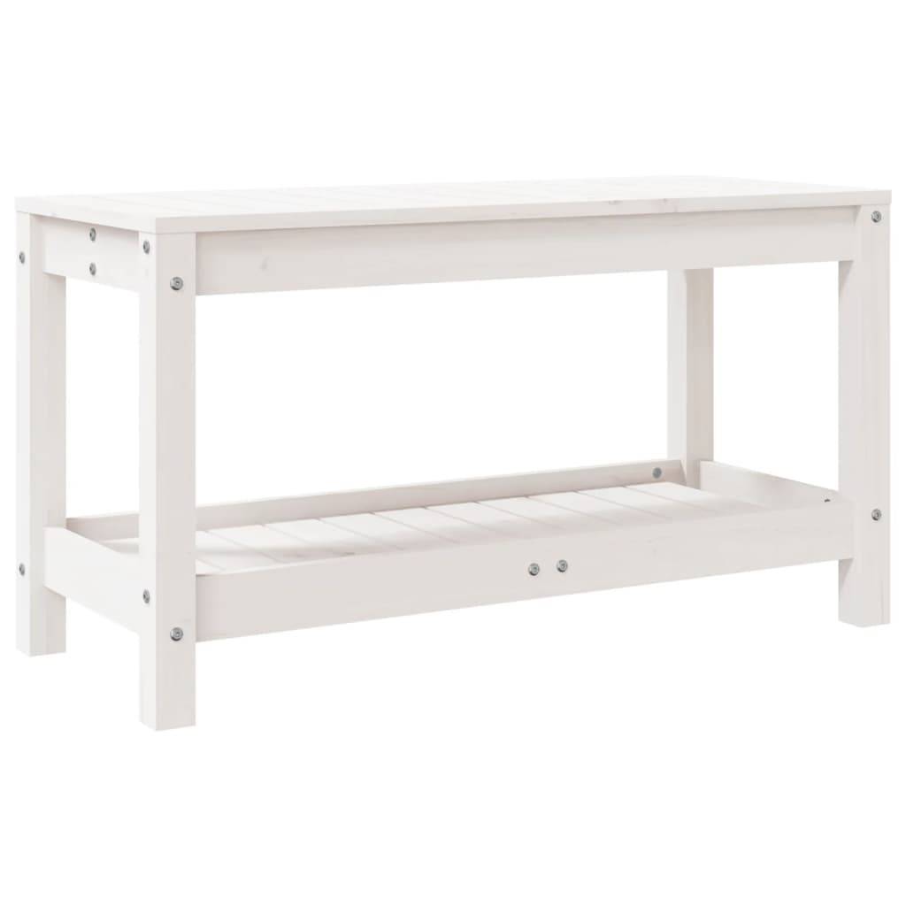 Maison Chic - Banc de jardin - Banc d'extérieur - Banquette blanc 82,5x35x45 cm bois massif de pin - Imagen 1