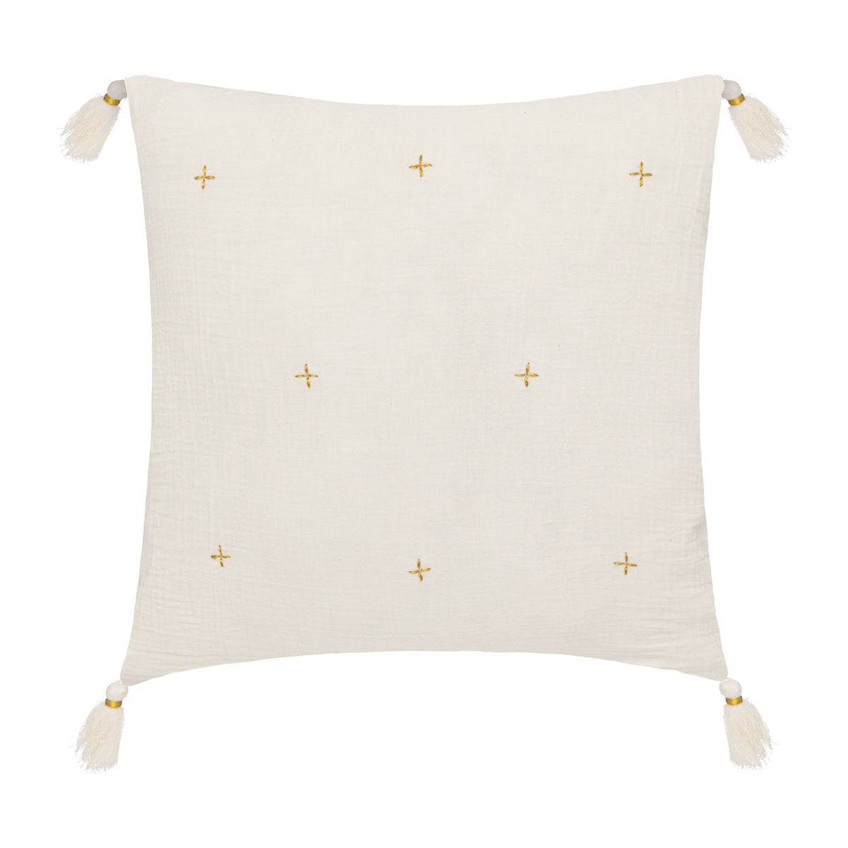 Atmosphera - Coussin "Jamana" 40x40cm blanc ivoire - Atmosphera Créateur d'intérieur - Imagen 2