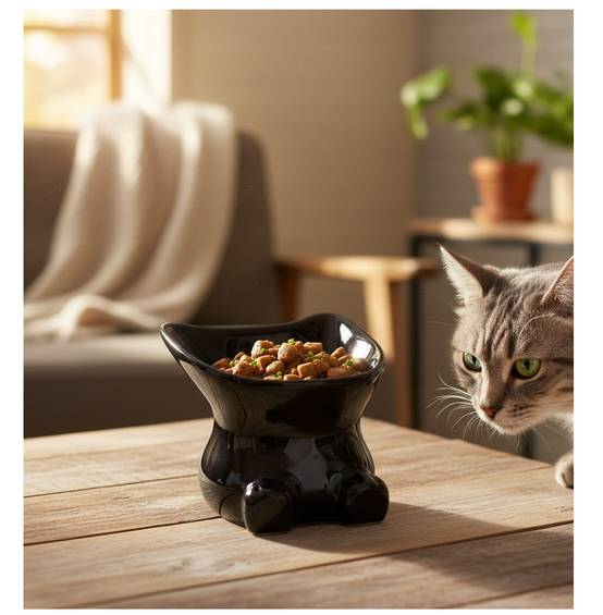 Gamelle pour chat 12 cm Dobby noir - Image 5