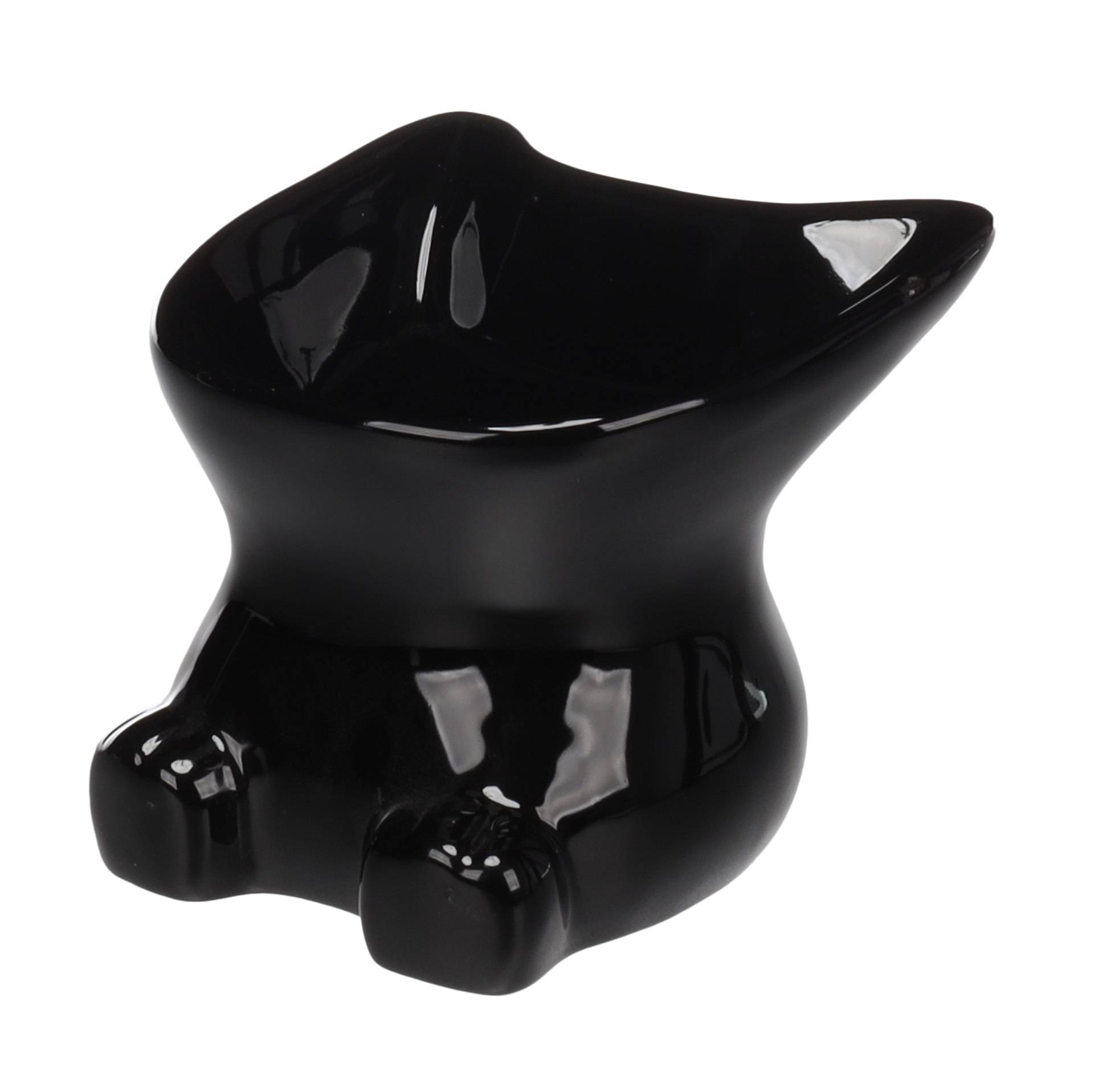Gamelle pour chat 12 cm Dobby noir - Image 1