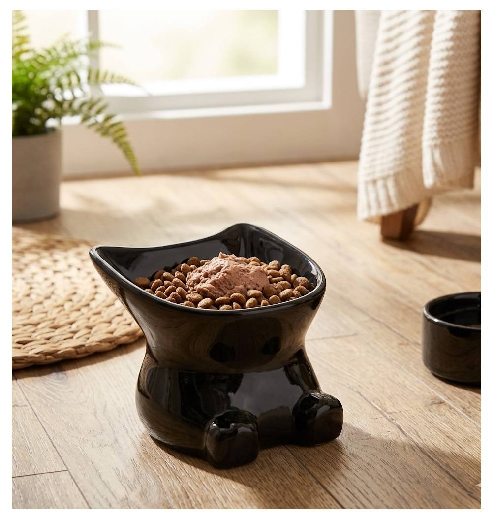 Gamelle pour chat 12 cm Dobby noir - Image 4
