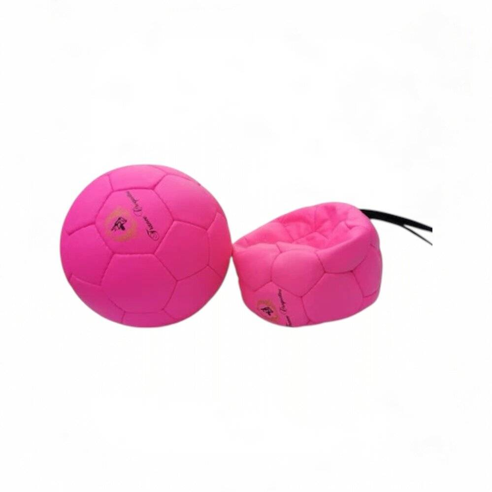 France Croquettes - Ballon gonflable en cuir rouge avec poignee 12cm pour chien, FranceCroquettes - Imagen 1